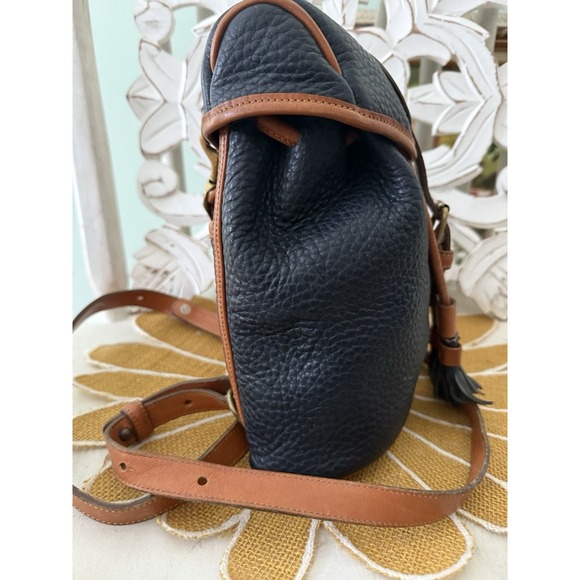 Vintage 90s Dooney & And Bourke Canyon Pebble Leather‎ Navy & Brown Backpack Y2K main image 4